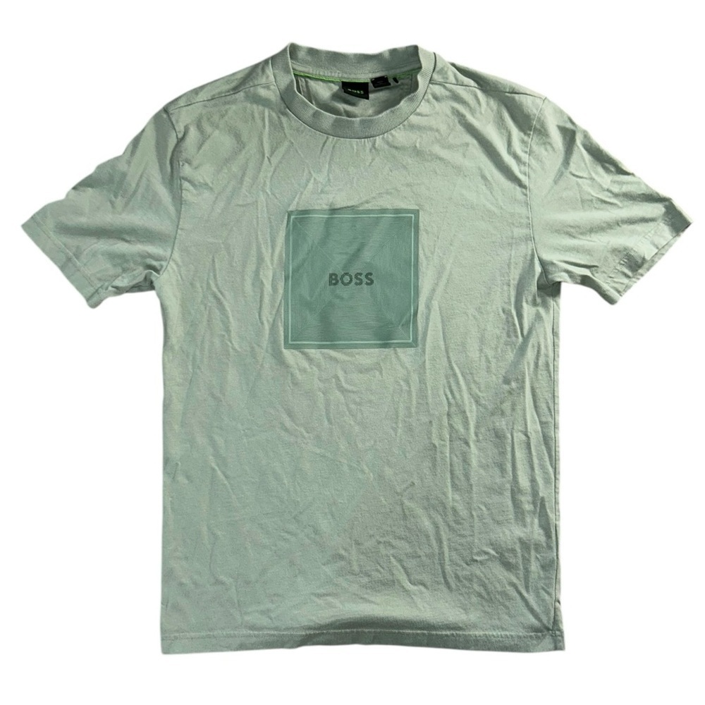 BOSS Hugo Boss Green Shirt With Fineline Logo Men’s Size Small Preppy Casual